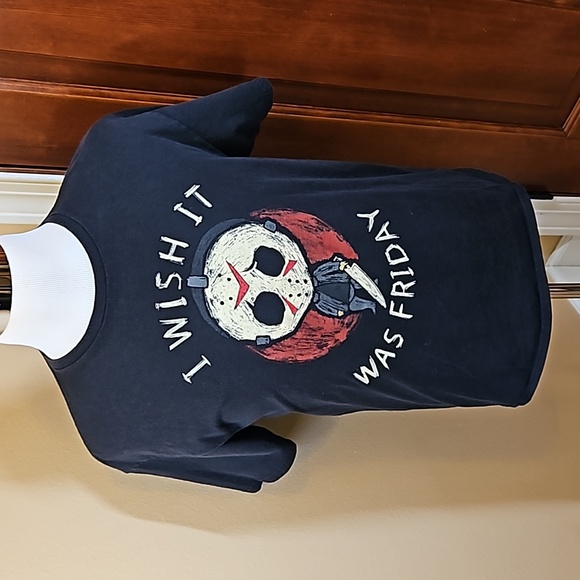 FRIDAY THE 13TH I WISH IT WAS FRIDAY TSHIRT TEE SHIRT L LARGE 100% COTTON - Picture 1 of 6